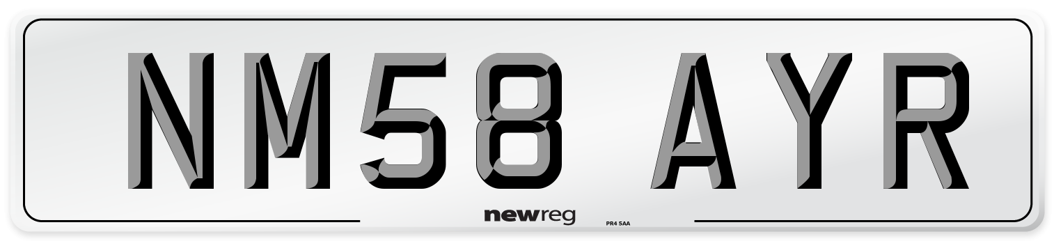 NM58 AYR Number Plate from New Reg